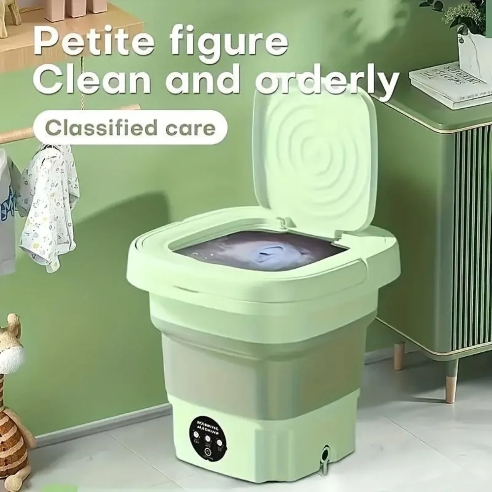Portable Mini Washing Machine in Mint Green